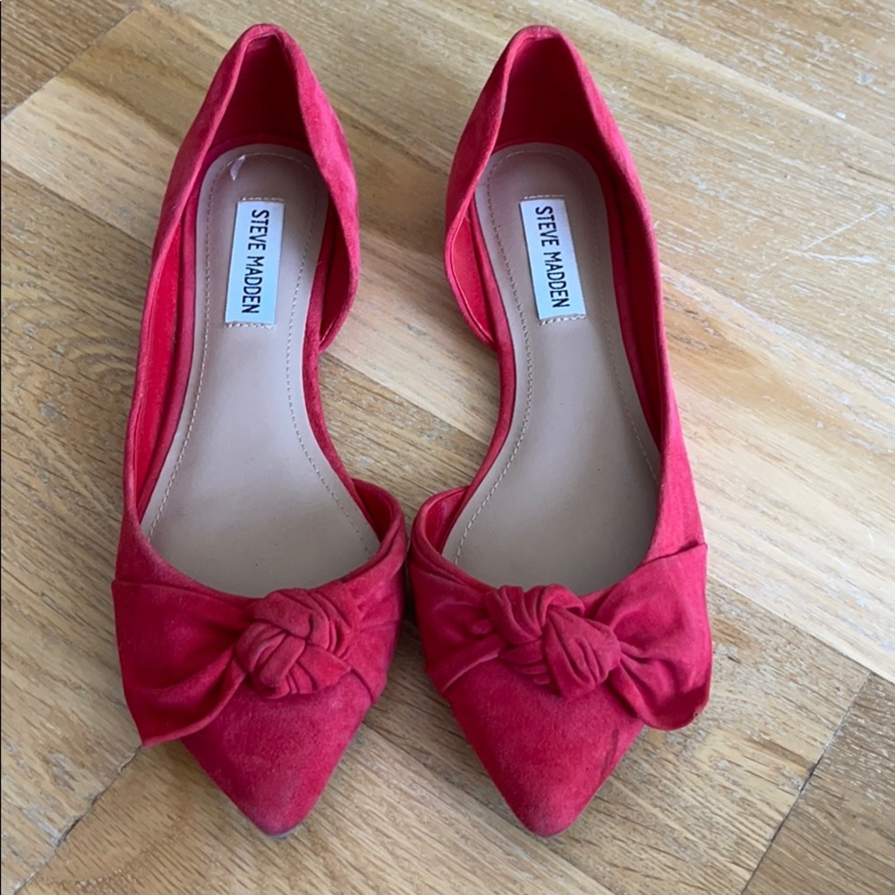 Red Steve Madden flats